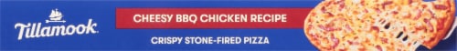 Tillamook® Cheesy BBQ Chicken Recipe Crispy Stone-Fired Frozen Pizza Perspective: top