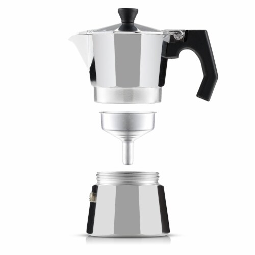 Italian Moka Pot 3 Cup Stovetop Aluminum Espresso Maker - Silver, 5.4 oz -  Kroger