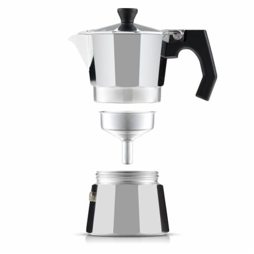 Italian Moka Pot 6 Cup Stovetop Aluminum Espresso Maker - Black, 8.62 oz -  Kroger