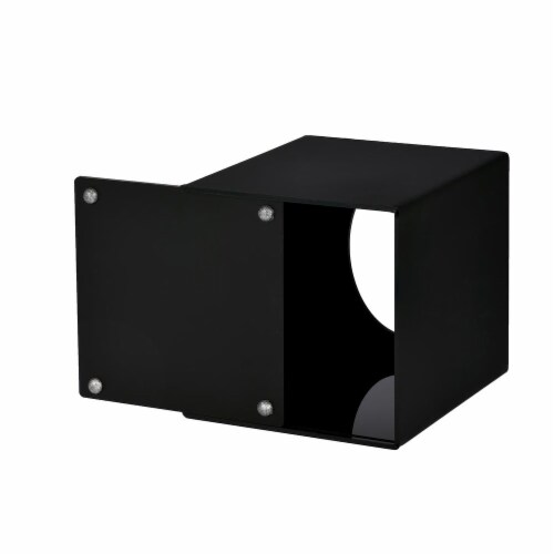Alpine Industries Black Acrylic Tissue Box Containers for Home or Business (3 pack) Perspective: top
