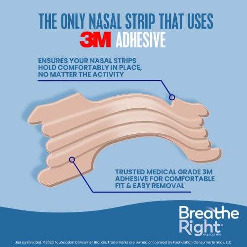 Breathe Right® Drug Free Extra Strength Tan Nasal Strips Perspective: top