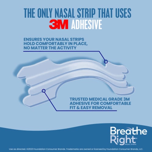 Breathe Right For Sensitive Skin Clear Nasal Strips Perspective: top