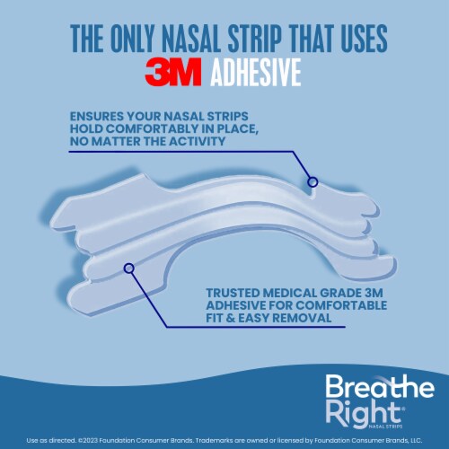Breath Right Large Drug Free Clear Nasal Strips 30 ea Perspective: top