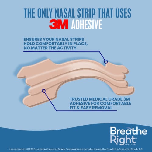 Breathe Right® Original Drug Free Large Tan Nasal Strips Perspective: top