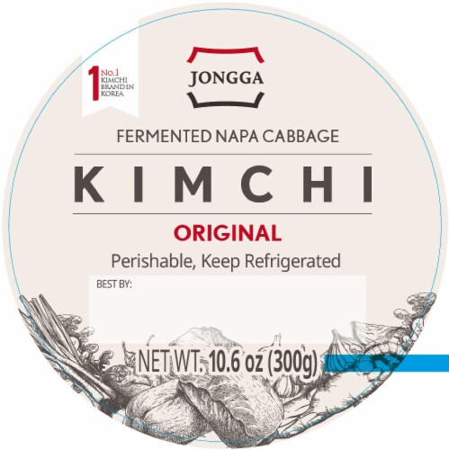 Jongga Original w/Fish Sauce Kimchi Perspective: top