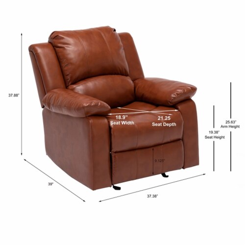 Leather glider hotsell rocker recliner