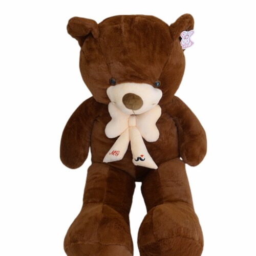 Teddy Bear | Bear Stuffed Animal | Barley Coco Faux Fur Bear | 39 Inches Perspective: top