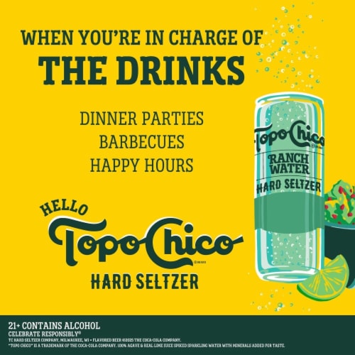 Topo Chico Ranch Water Gluten Free Hard Seltzer Perspective: top