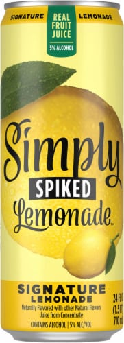Simply Spiked Signature Hard Lemonade Single Can Perspective: top