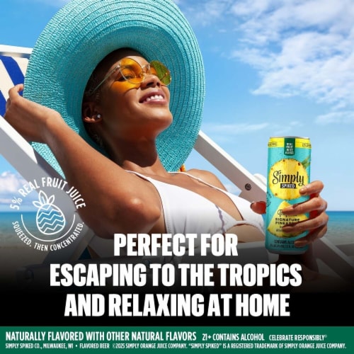 Simply Spiked Tropical Alcohol Beverages Variety Pack Perspective: top