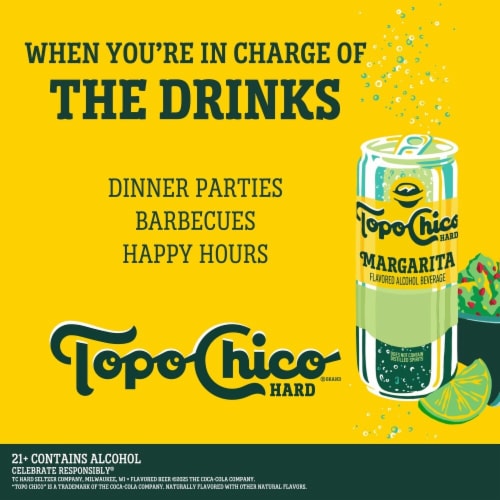 Topo Chico Hard Margarita Flavored Alcohol Beverage Variety Pack Perspective: top