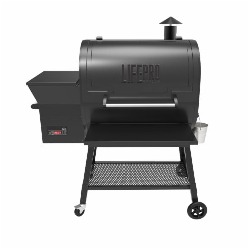 LifePro SCSP1500LP 1500 Square Inch Barrel Precision Wood Pellet Smoker Grill Perspective: top