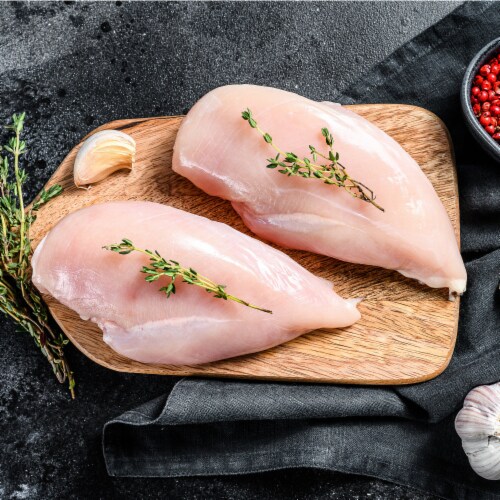 Kosher Boneless Skinless Chicken Breast Fillets, 2x Packs, 2 lbs per Pack, Certified Kosher Perspective: top