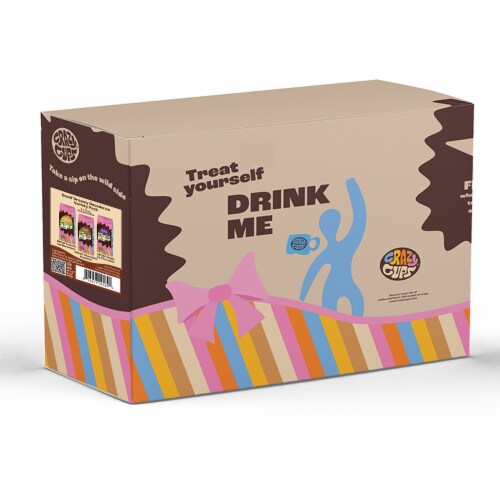 Crazy Cups Decaf Flavored Ground Coffee Variety Pack Medium Roast Perspective: top