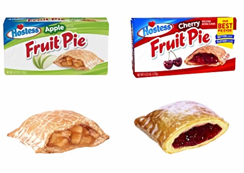 Tribeca Curations | Cherry and Apple Fruit Pie Combo , 4.5 Ounce, 8 Count Perspective: top