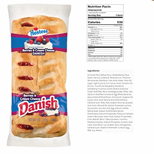 Tribeca Curations | Danish Pastries Combo Variety Pack by Hostess | Cream Cheese and Berries Perspective: top