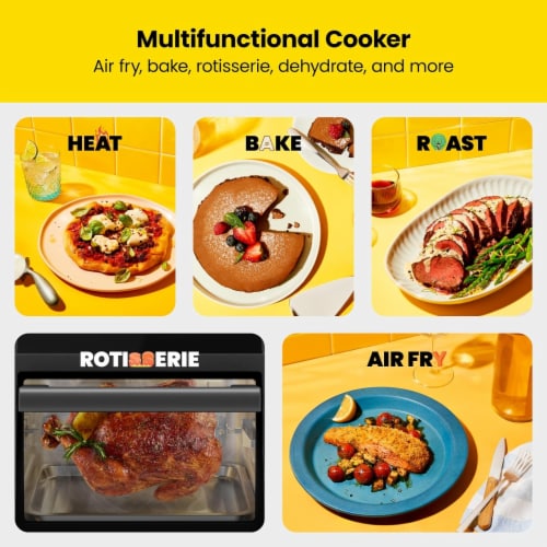 Chefman Multifunctional Digital Air Fryer+ Rotisserie, Fry, Roast