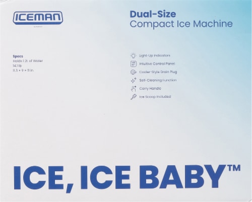 Iceman Dual Size Countertop Bullet Ice Maker w/ 1lb Capacity - Black Perspective: top
