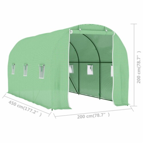 vidaXL Greenhouse 96.9 ft² 14.8'x6.6'x6.6' Perspective: top