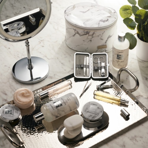 Premium 25Pc Massage Kit, White Marble Beauty And Self Care Spa Set With Stones Perspective: top
