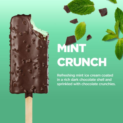 Keto Zero Added Sugar Mint Crunch Ice Cream Bars 4 pk, 2.75 fl oz Bars Perspective: top