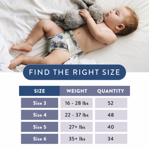 The Honest Company Clean Conscious™ Overnight Diapers Cozy Cloud + Star Signs Size 6 Perspective: top