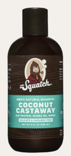 Dr. Squatch® Coconut Castaway Men's Natural Shampoo Perspective: top