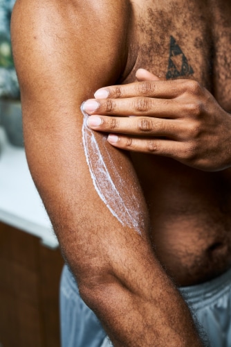 Dr. Squatch® Men's Natural Wood Barrell Bourbon Moisturizing Lotion Perspective: top