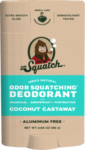 Dr. Squatch® Coconut Castaway Men's Natural Deodorant Perspective: top
