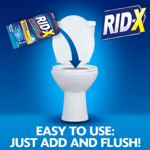 Rid-X Professional Septic System Maintenance - 1 Dose Powder - 9.8 oz (Pack of 4) Perspective: top