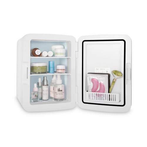 Cooluli Infinity 10 Liter Portable Compact Mini Fridge - White Perspective: top