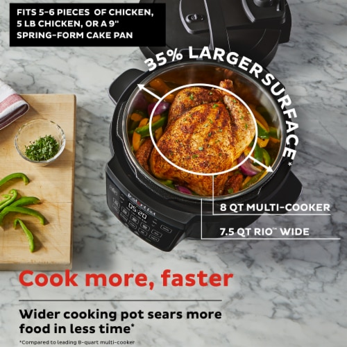 Instant Pot® RIO™ Wide Base 7.5-Quart Multicooker Perspective: top