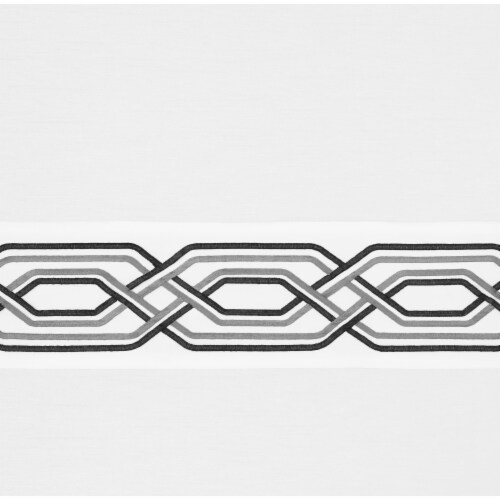 Kate Aurora Pacifico 3 Piece Kitchen Curtain Set - 36 in. Long - White Perspective: top
