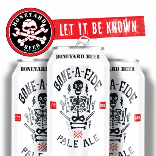 Boneyard Beer Bone-A-Fide Pale Ale Craft Beer Perspective: top