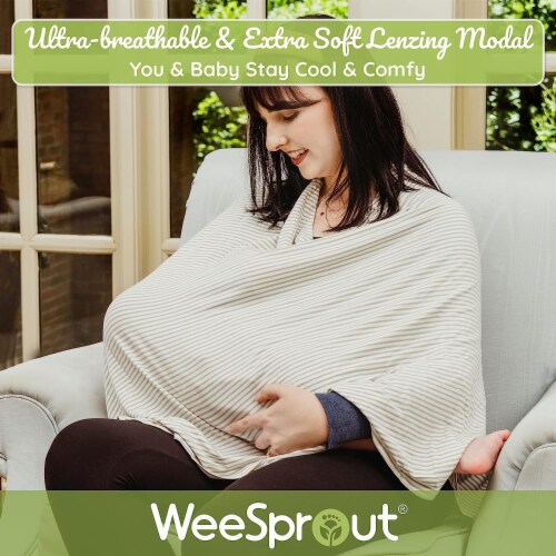 WeeSprout Nursing Cover for Breastfeeding, Soft & Breathable Nursing Poncho Perspective: top