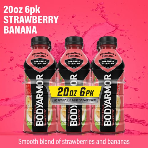 BODYARMOR® Sports Drink Strawberry Banana Bottles Perspective: top