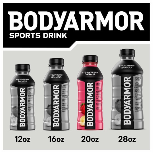 BODYARMOR® Sports Drink Strawberry Banana Bottles Perspective: top