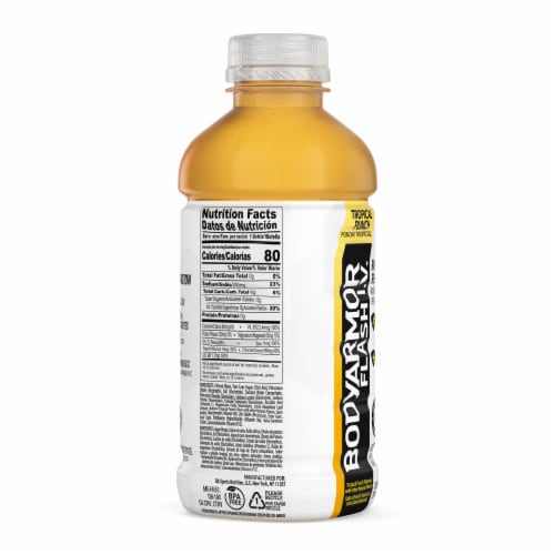 BODYARMOR® Flash I.V. Tropical Punch Sports Drink Bottle Perspective: top