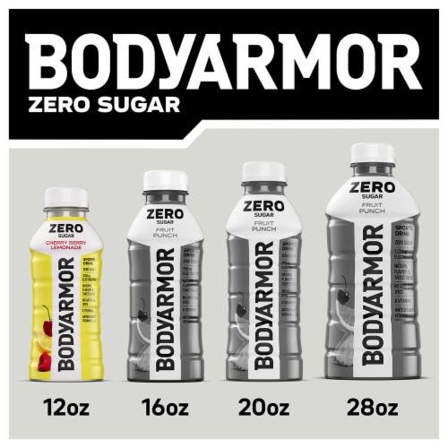 BODYARMOR® Cherry Berry Lemonade Zero Sugar Sports Drink Bottles Perspective: top