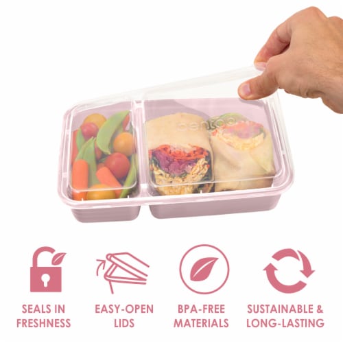 Bentgo® Prep 1-Compartment Food Storage Containers - Pink Perspective: top