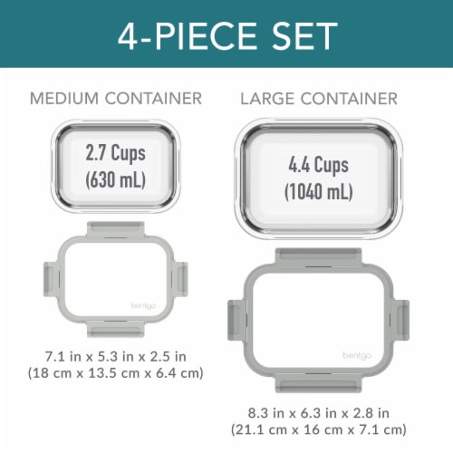 Bentgo® Leak-Proof Glass Food Storage Set Perspective: top