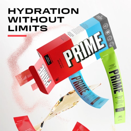 Prime Zero Added Sugar Ice Pop Drink Mix Packets Perspective: top