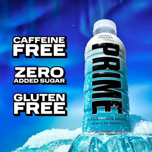 Prime Hydration Berry Freeze Sports Drink Bottle Perspective: top