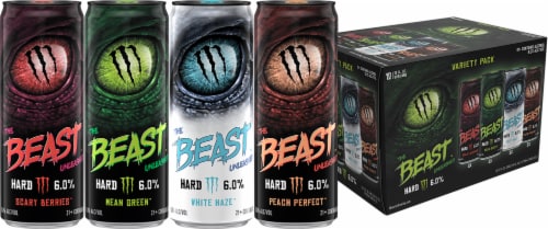 Monster The Beast™ Unleashed Flavored Hard Beverage Variety Pack Perspective: top