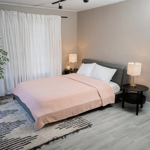 Muslin Blanket for Adults, Extra Large King 108” x 90” (Blush), King 108" x 90" Kroger