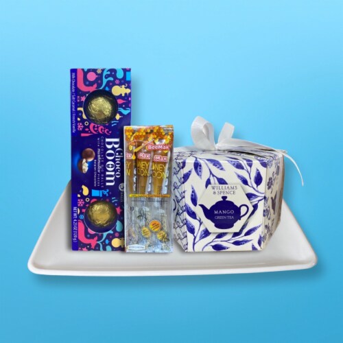 Hot Drink Gift Set | Includes Hot Chocolate Bombs, Herbal Tea Six Flavor Gift Set and Honey S Perspective: top