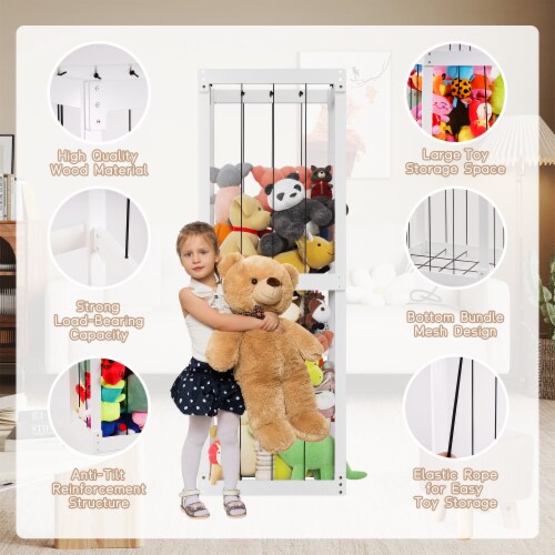 Stuffed Animal Zoo Storage Wood Stuffed Animal Storage for Kids Large Toy Storage Organizer 1 Unit Harris Teeter