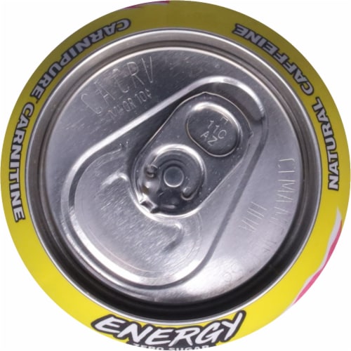 Ghost® Zero Sugar Sour Pink Lemonade Energy Drink Can Perspective: top