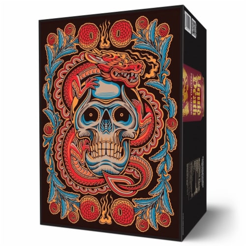 Liquid Death Sparkling Water Psycho Cider King Size Cans Perspective: top