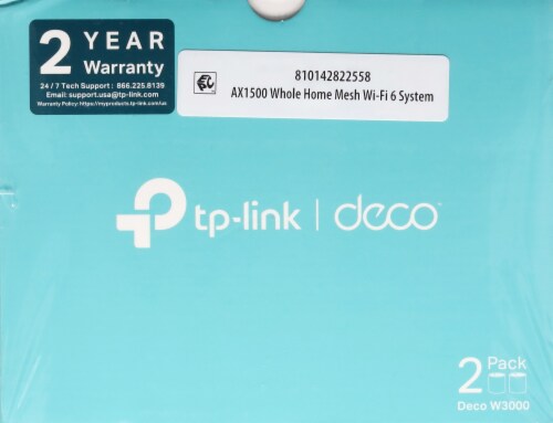 TP Link Deco™ AX1500 Whole Home Mesh Wi-Fi 6 System Perspective: top